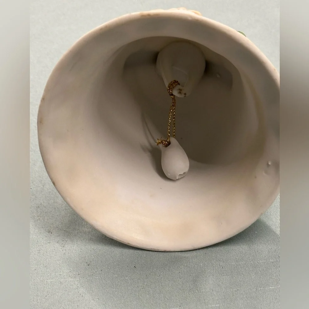 Beautiful white porcelain Santa bell